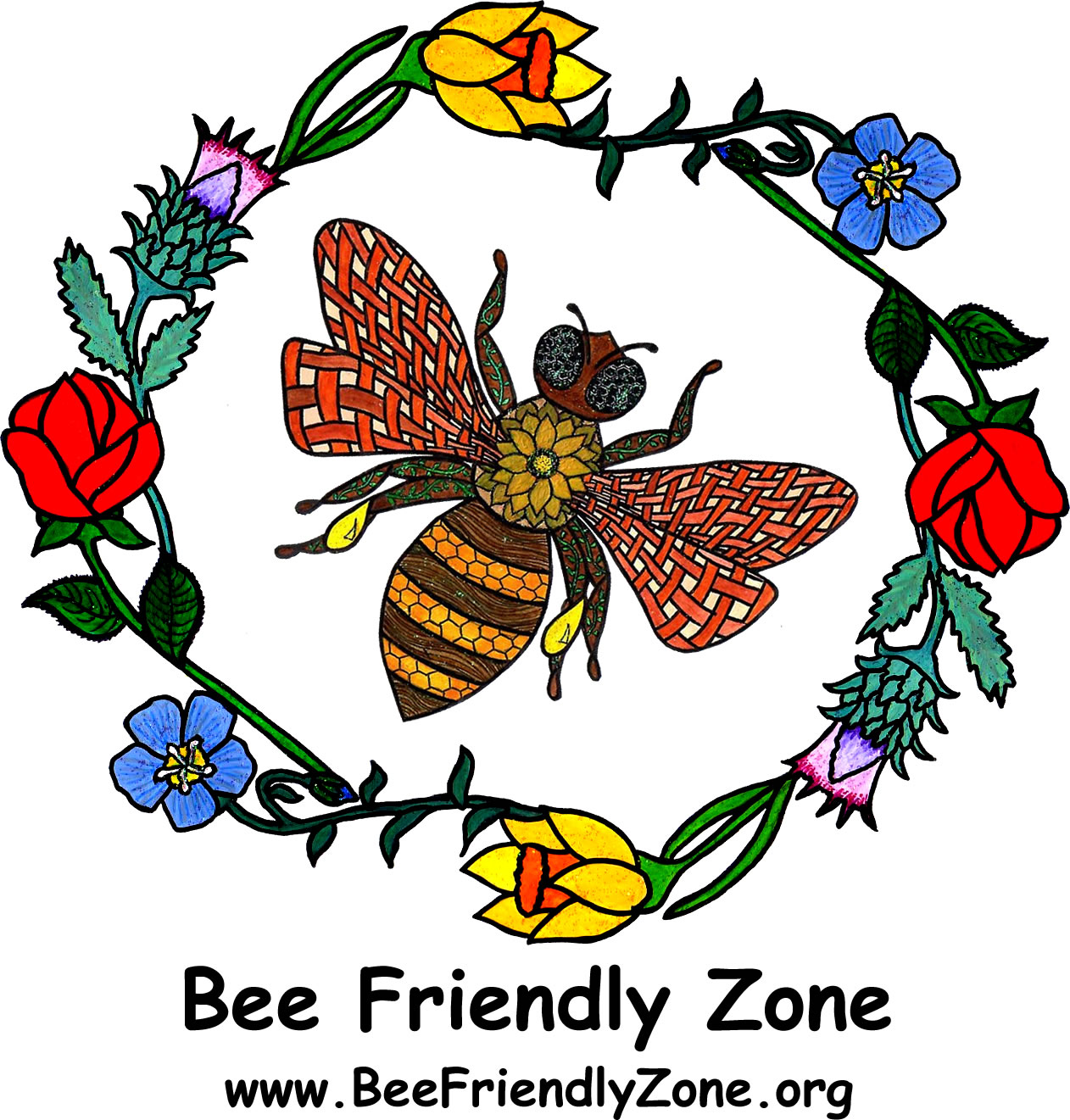 Bee-Friendly Zone sign
